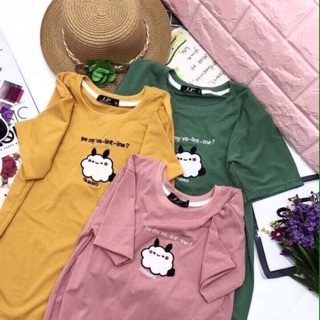 Áo phông cotton co giãn 4 chiều hình cừu