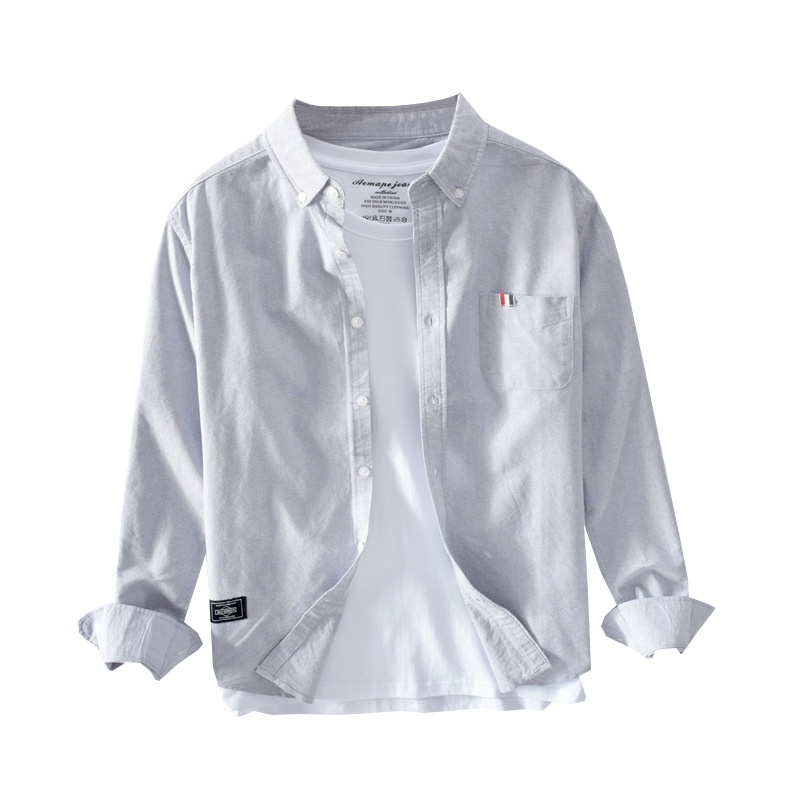 Keep Casual Áo Sơ Mi Tay Dài Vải Oxford Kiểu Nhật Bản Cá Tính Cho Nam