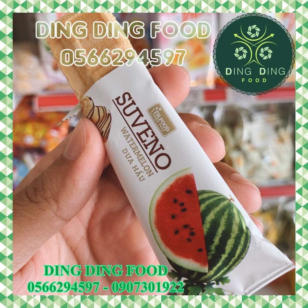 Mới - 500g Bánh Xốp Suveno Vị Dưa Hấu , Kem Sữa Chua Giòn Thiên Thảo, Ăn Vặt Siêu Ngon, DING DING FOOD
