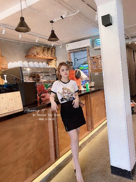 Chân váy dây rút hàng QC