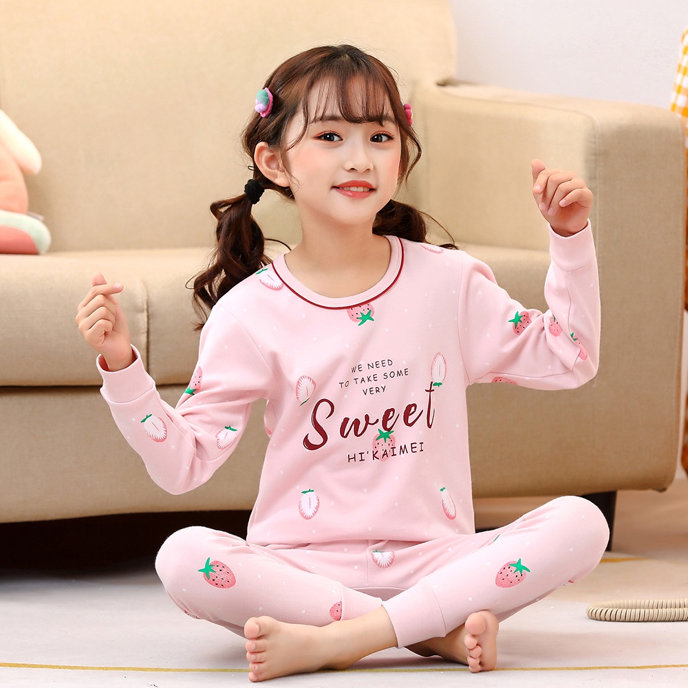 Bộ Đồ Ngủ 2 Món In Họa Tiết Hoạt Hình Chú Thỏ / Khủng Long / Khủng Long Dễ Thương Thời Trang Cho Bé Trai Và Gái Từ 2-12 Tuổi