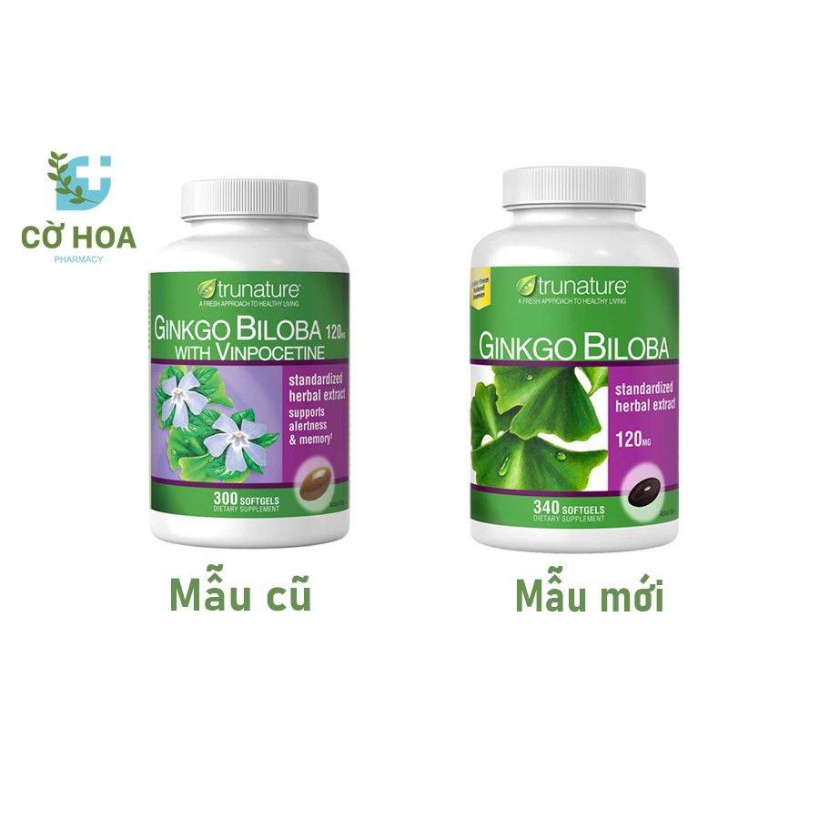 Viên bổ não trunature Ginkgo Biloba 120mg - Hộp 340 viên