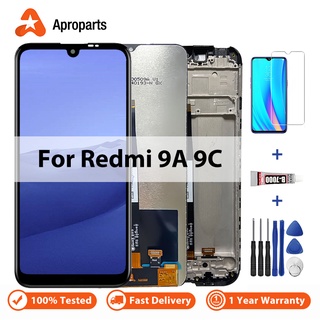6,53 "đối với màn hình lcd xiaomi redmi 9a 9c màn hình cảm ứng số hóa bộ phận thay thế m2006c3mg m2006c3li m2006c3lg