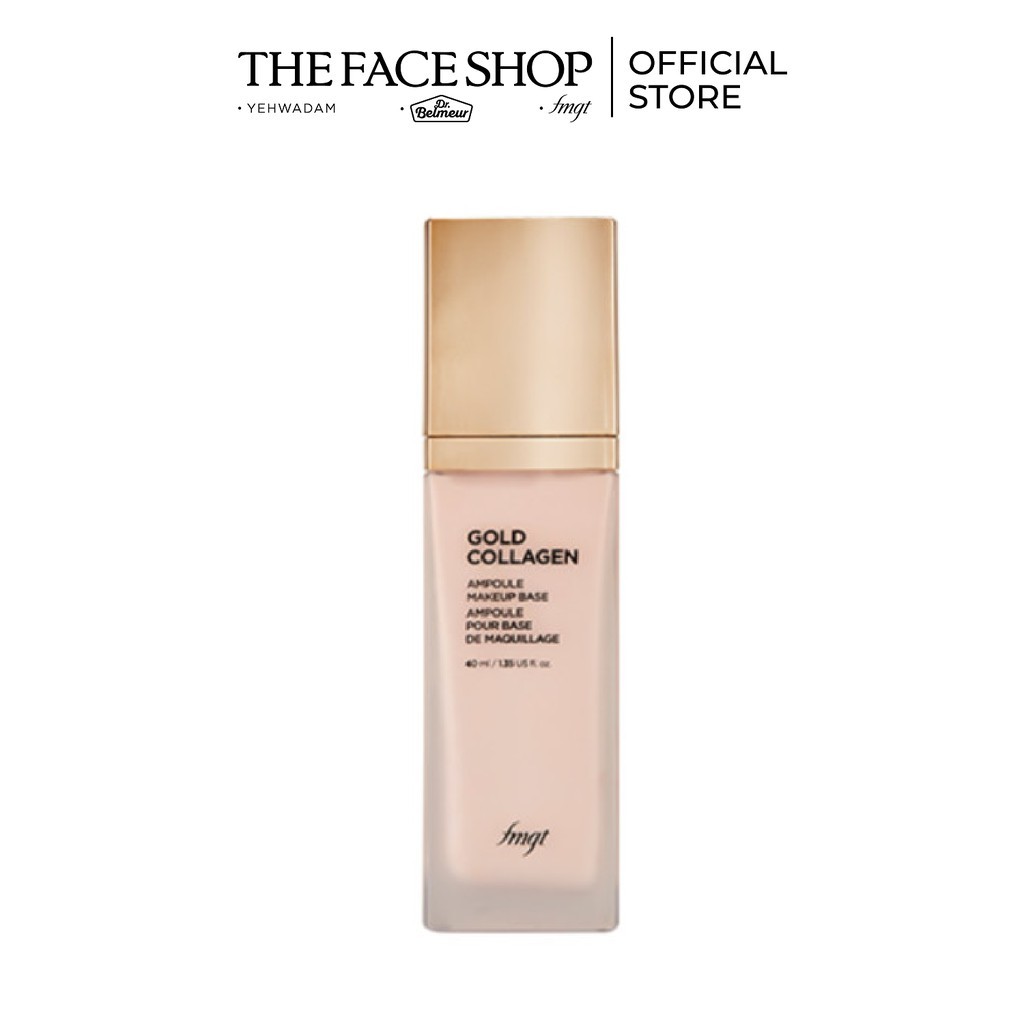 [Mã COSTFS60K -10% đơn 400K] Kem Lót Trang Điểm THEFACESHOP Gold Collagen Ampoule Makeup Base Spf30 Pa++ (01 Pink) 40ml