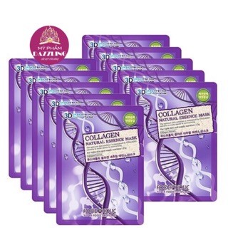 Combo 10 Mặt Nạ Chiết Xuất Collagen Tái Tạo Da 3D Foodaholic