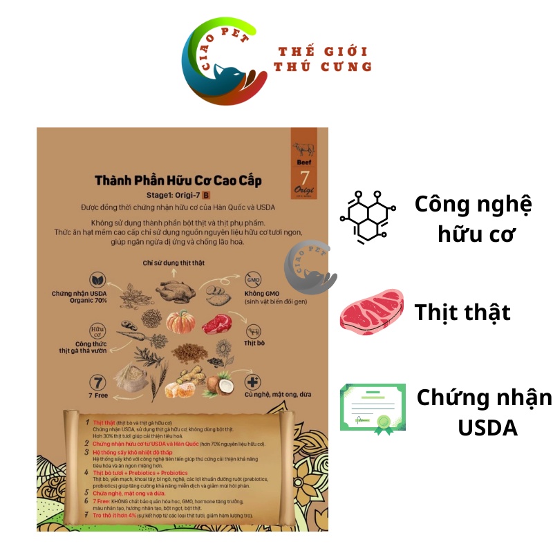 [SALE SỐC] Thức ăn cho chó Origi-7 400g