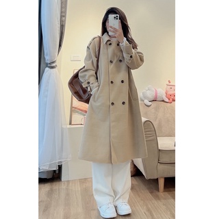 Áo dạ mangto dáng dài hàn quốc