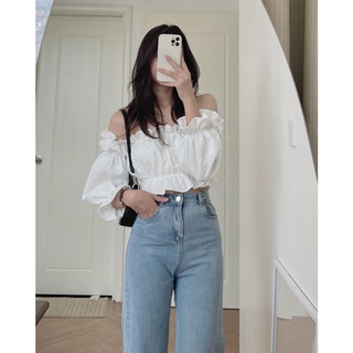 A932 Áo gấm trễ vai Audrey