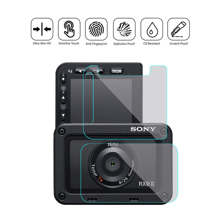 Cường lực Sony Rx0 II / Rx0 Full màn hình Puluz chính hãng