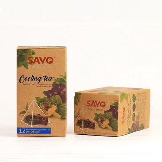 Trà Cooling tea SAVO - Trà thảo mộc (Oolong, Bạc hà, Hoa đậu biếc, Atiso)