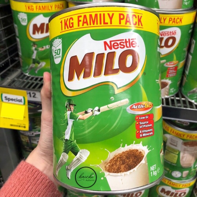 Sữa Milo hàng Úc, Sữa phát triển chiều cao vượt trội cho bé hộp thiếc trơn 1kg