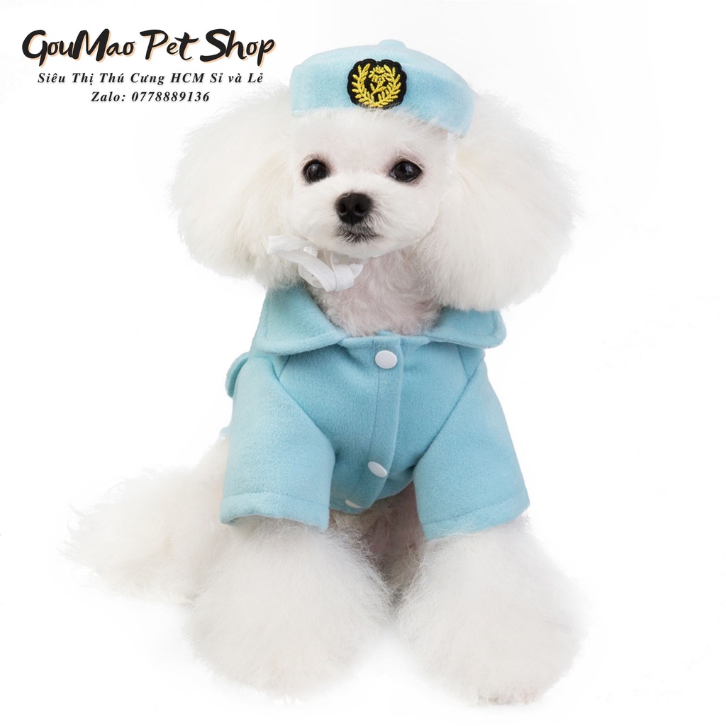 [Ảnh thật] Áo khoác + nón chất nỉ siêu đẹp dành cho chó mèo - goumao pet