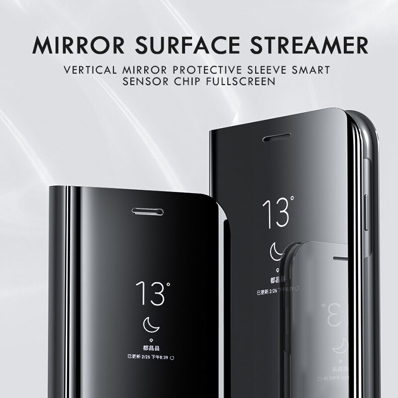 Xiaomi Redmi Note 9s Note 9 Pro Max Luxury Smart Mirror Case Clear View Flip Stand PU Leather Cover