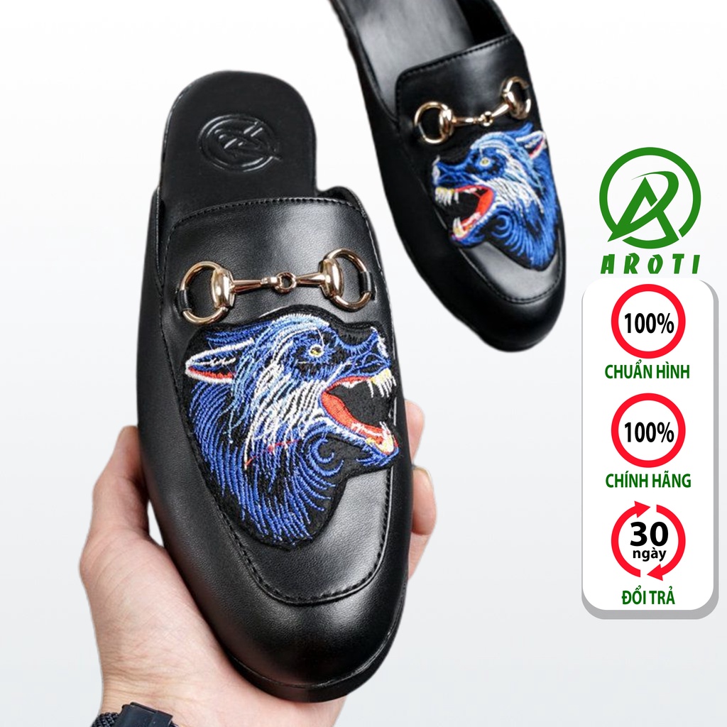 Giày Da Nam AROTI Dáng Sục Lười Chất Đẹp Cao Cấp,Đế Khâu Chắc Chắn Dáng Mọi Lịch Lãm, Sang Trọng Đủ size M584L