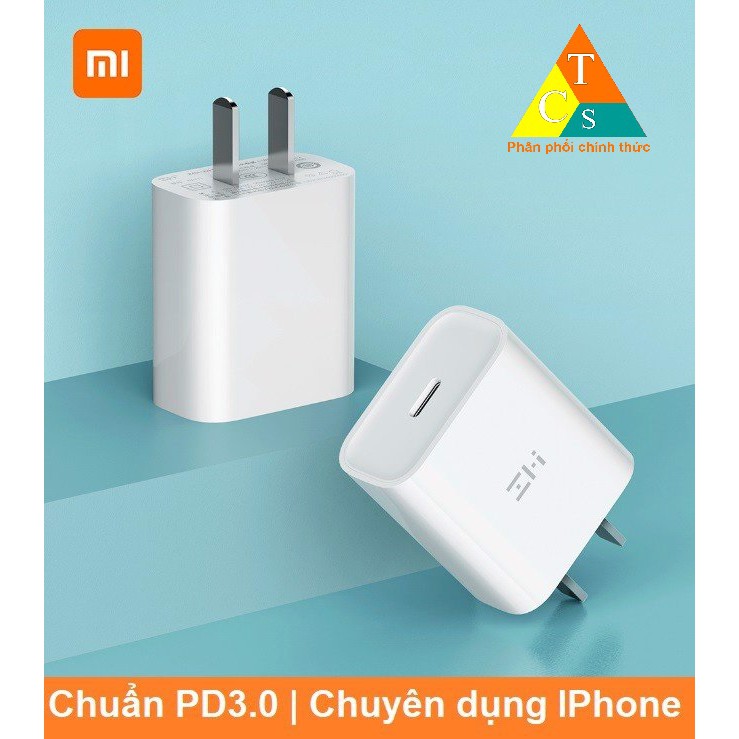 Cốc Sạc Nhanh 20W Xiaomi Zmi Cổng Type C HA716 cho iPhone iPad Samsung IP 6 7 8 10 11 x xs max pro QC 3.0 củ sạc