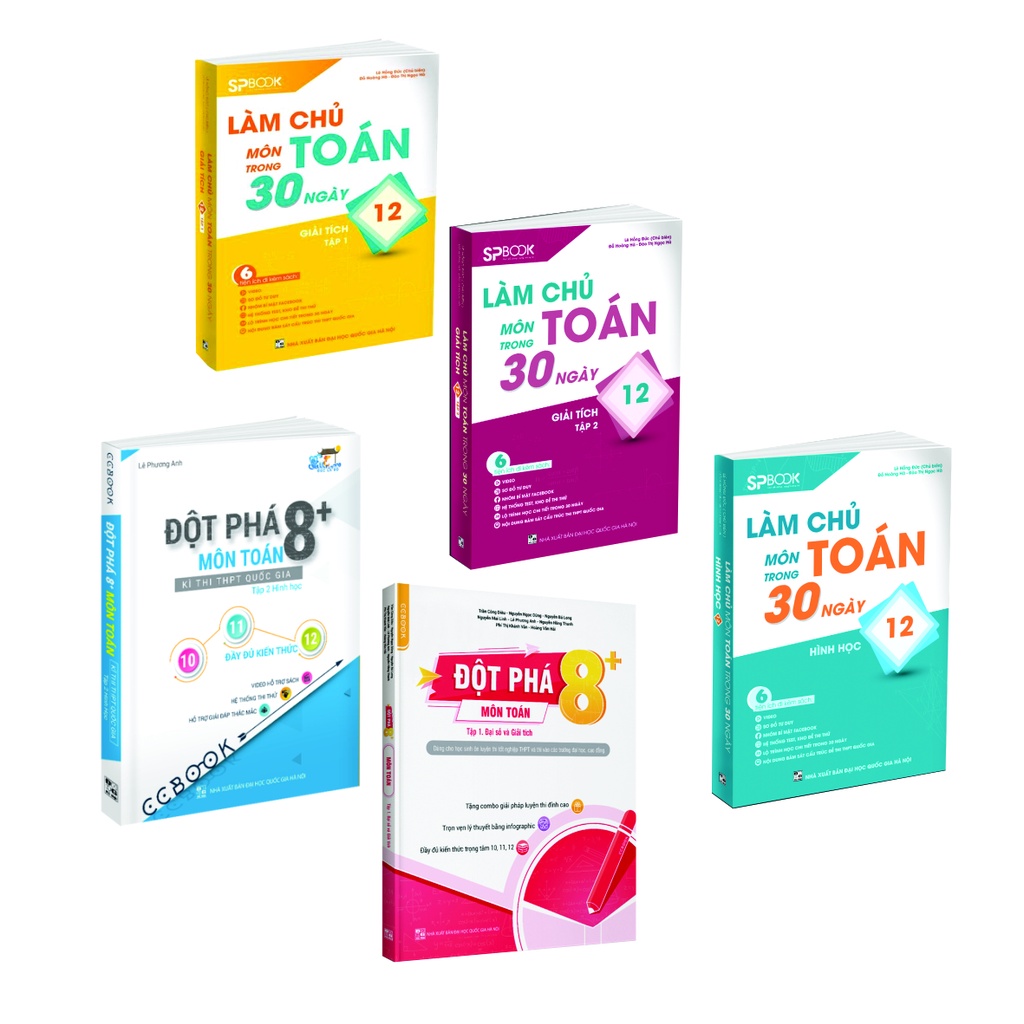 Sách - Combo Đột phá 8+ Toán - Làm chủ Toán trọn bộ (5 cuốn) | Nông Trại  Vui Vẻ - Shop