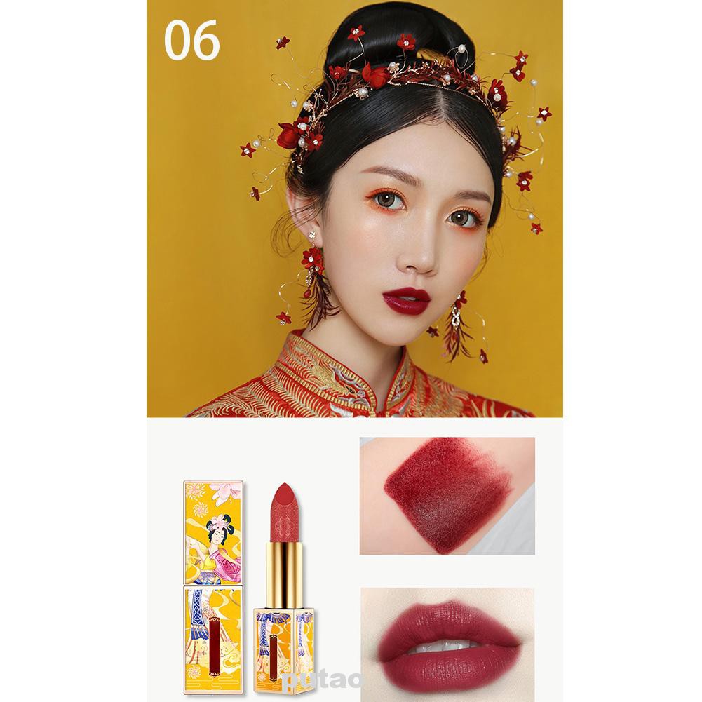 (hàng Mới Về) Set 7 Thỏi Son Lì Trang Điểm Phong Cách Trung Hoa