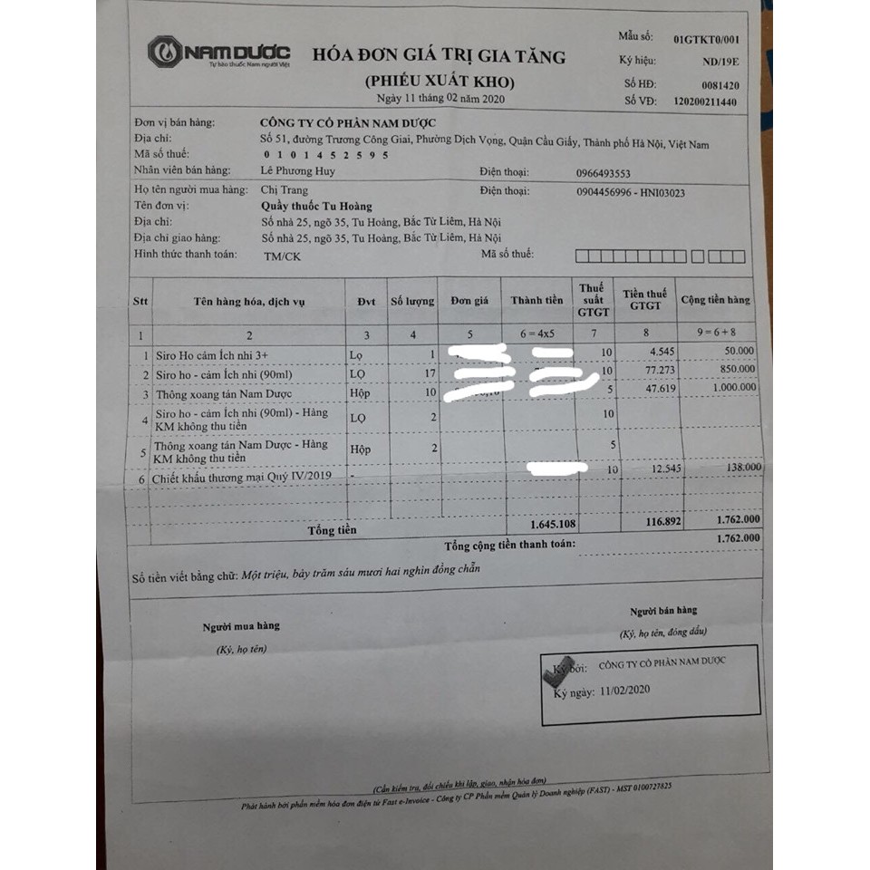 Siro ho- cảm ÍCH NHI dạng gói