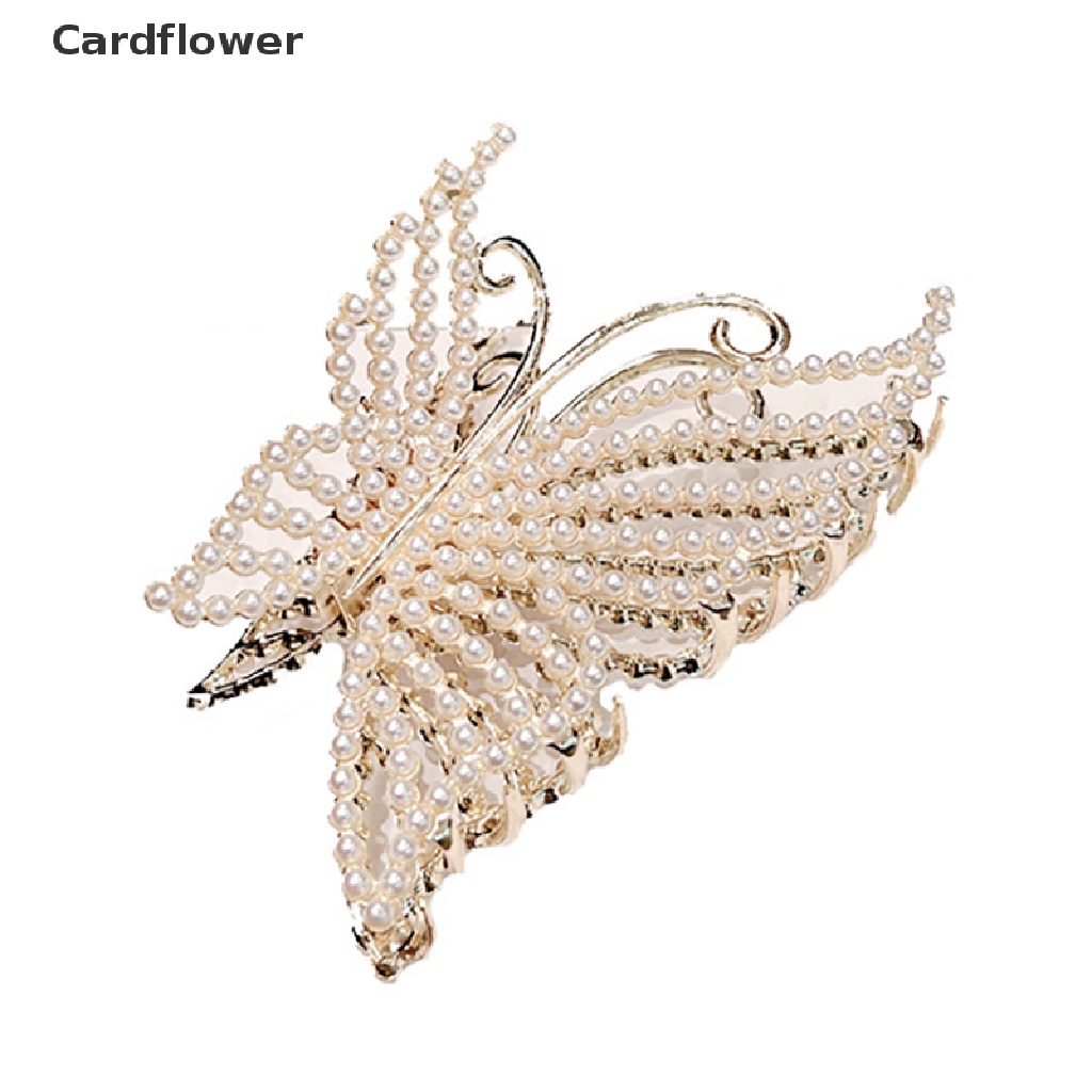 Kẹp Tóc Càng Cua Đính Đá Và Ngọc Trai Nhân Tạo Thanh Lịch Cho Nữ