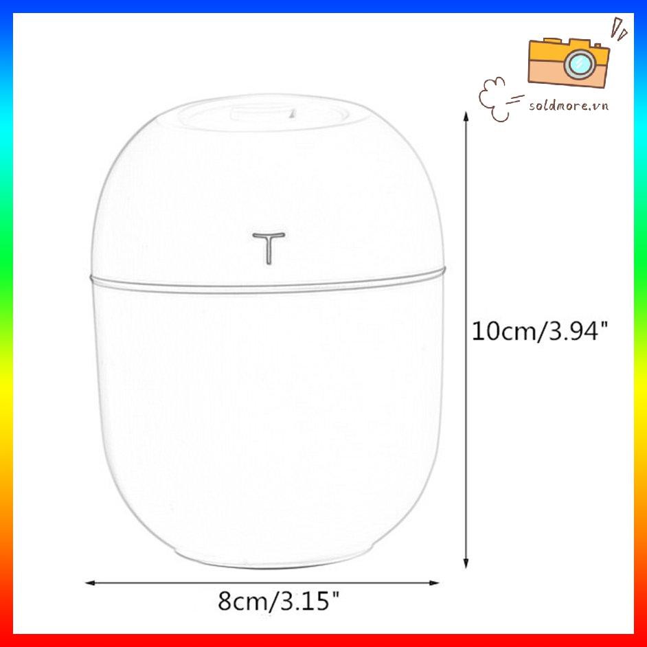 Máy Tạo Độ Ẩm Mini Có Đèn Led Sạc Usb Dung Tích 200ml