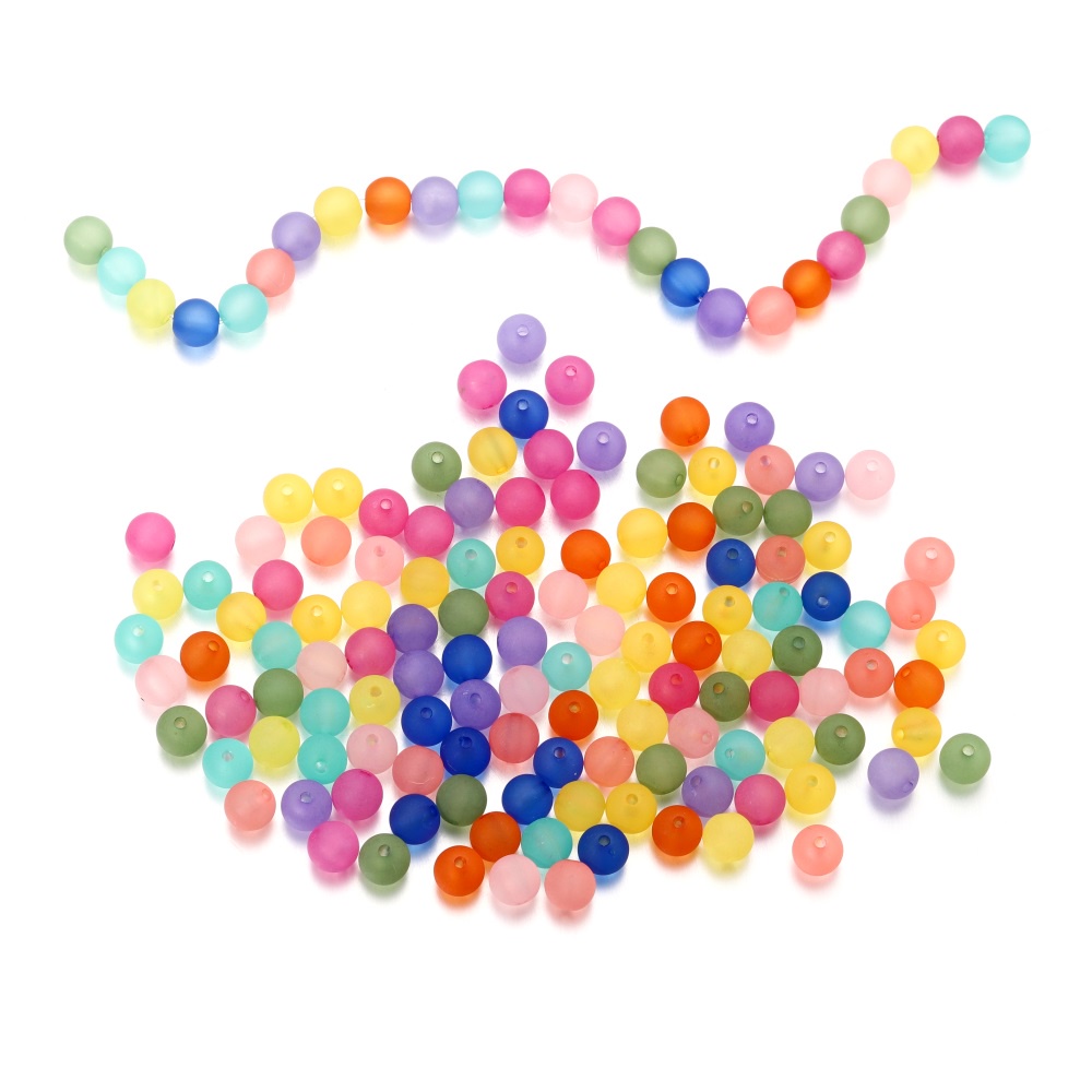 Set 100 hạt xỏ lỗ ST.KUNKKA 10mm nhiều màu sắc tùy chọn làm vòng đeo tay trang sức thủ công DIY