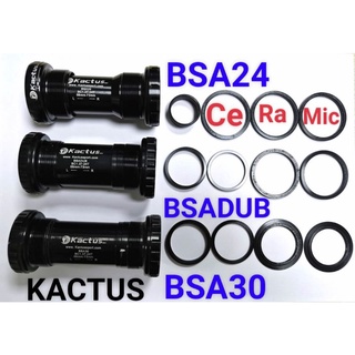 Trục Giữa Dòng Vặn BSA24,BSA30,BSADUB Bạc Đạn Ceramic Kactus Cho Xe Đạp
