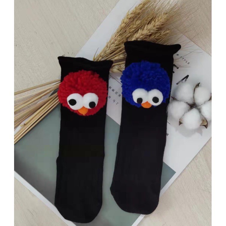 Tất cao cổ hình mắt chim 3d cho bé