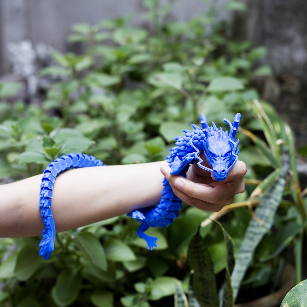 Mô Hình Rồng vàng cử động khớp linh động in công nghệ 3D trang trí nhà cửa, bàn trà, hồ thủy sinh, tiểu cảnh, bán cạn