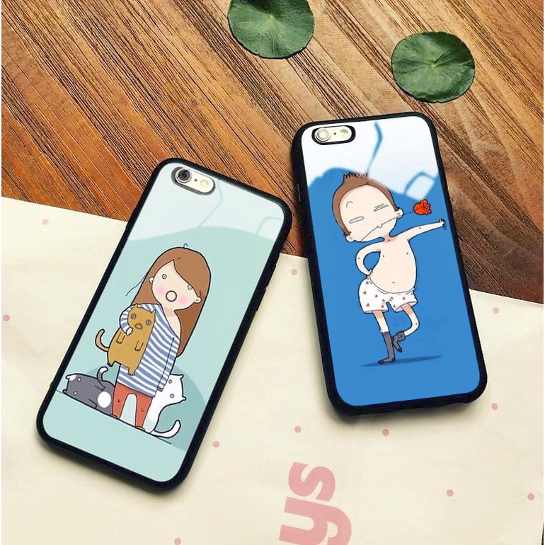 Ốp lưng iphone kính cặp đôi teen Phong trần cute case 14plus 14 pro max 13 12 promax 11 mini 6 6s 7 8 plus x xr xs Se