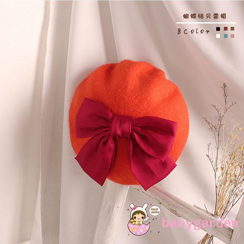 Mũ beret thắt nơ xinh xắn dễ thương cho bé gái