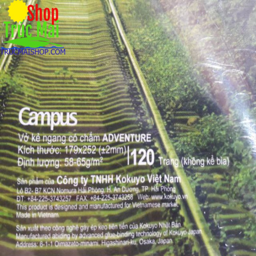 Vở Campus Kokuyo 120 trang ( 1 Quyển) chính hãng