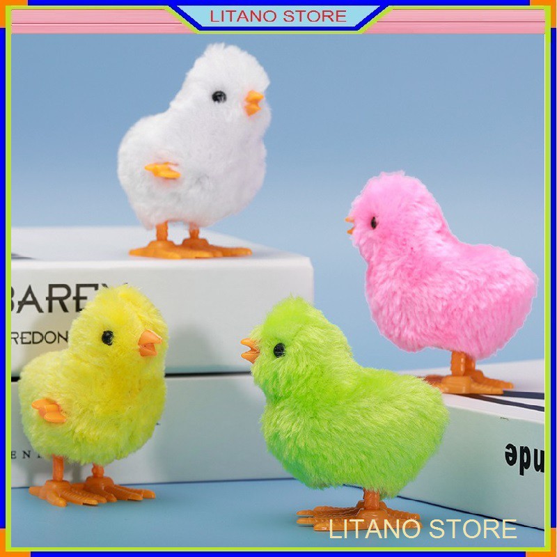 Đồ Chơi Gà Con Chạy Nhảy Vặn Dây Cót Cho Bé