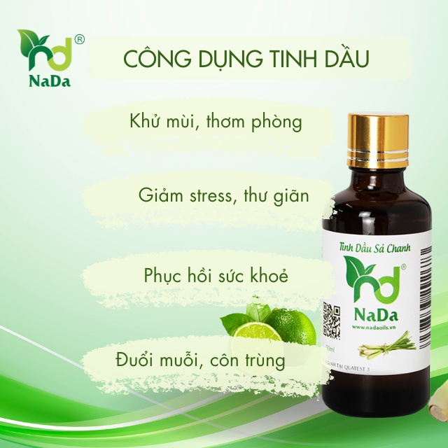 Tinh dầu sả chanh nguyên chất NaDa