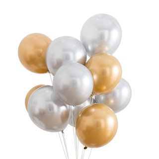 Bán lẻ 10 bóng siêu nhũ (bóng nhũ mạ Crome) 12inch bóng nhũ kim loại