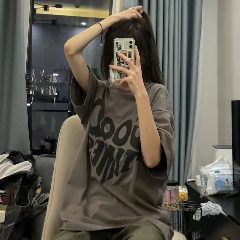 Áo Thun Tay Ngắn Dáng Rộng Phong Cách Hàn Quốc Thời Trang Mùa Hè Cho Nữ 2XL