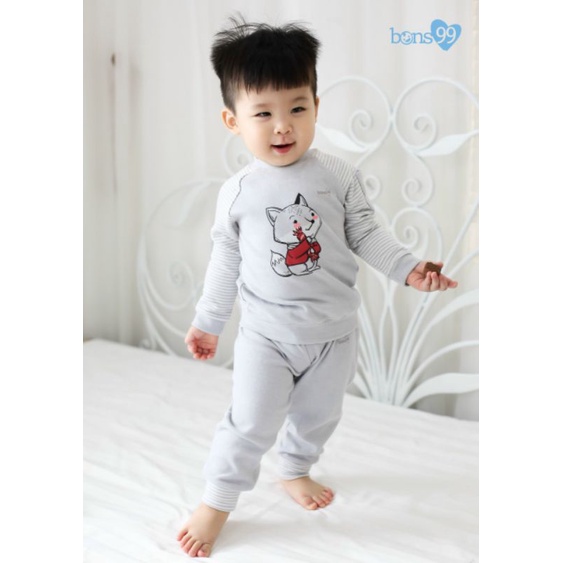 Bon99 - Bộ dài tay nỉ nhung cho bé 6-18kg