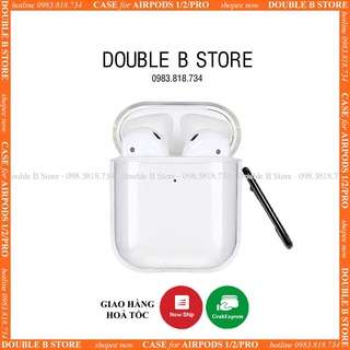 Case airpod 1/2 trong suốt - vỏ bảo vệ bao đựng tai nghe airpod 1/2, i11, i12, i13 1002CATSU