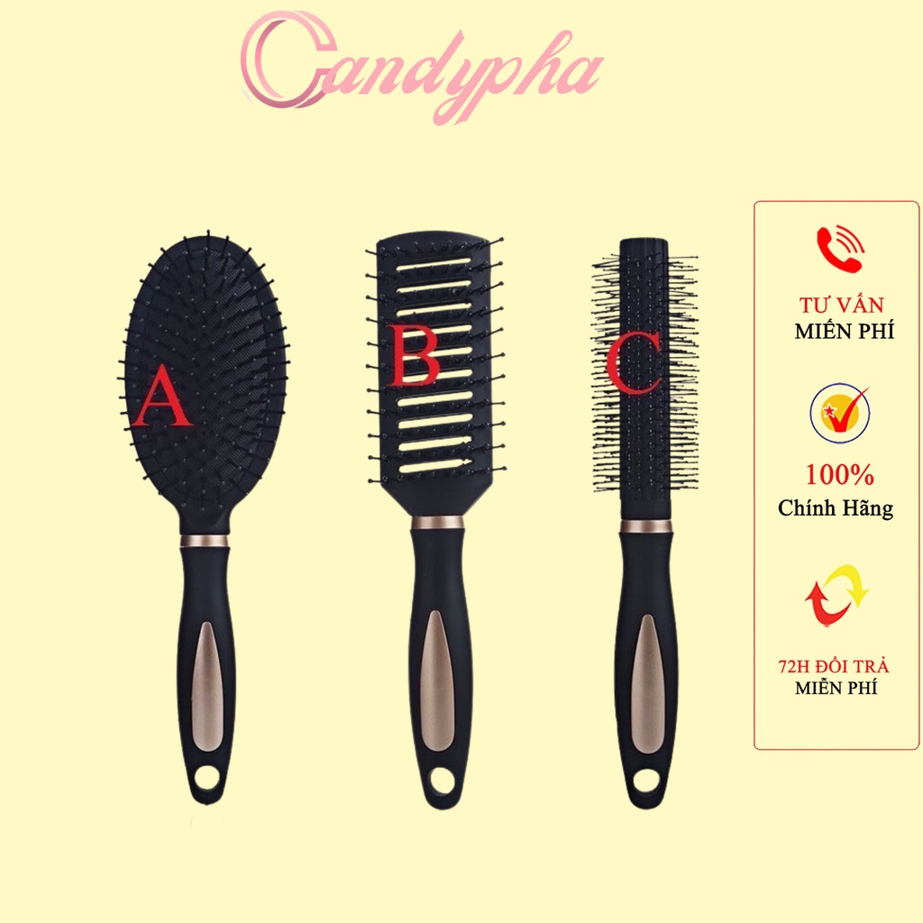 COMBO 3 LƯỢC CHẢI TÓC SẤY XOĂN GỠ RỐI SIÊU TỐC-LƯỢC GỠ RỐI TÓC WET BRUSH NIGHT FLORAL