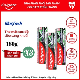 Bộ 3 và bộ 6 Kem đánh răng Colgate Maxfresh Bamboo Charcoal than tre 180g