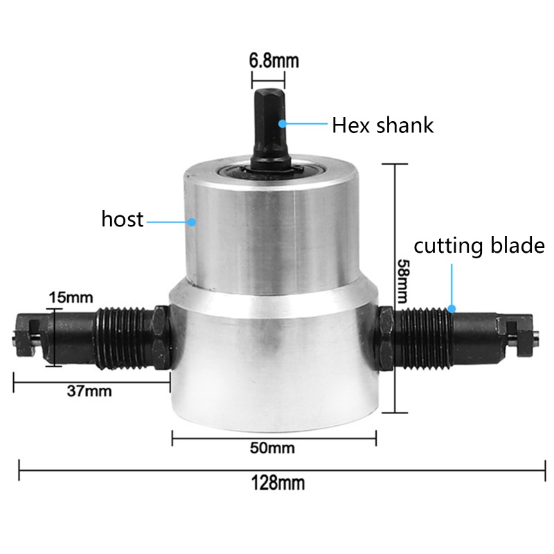 Mũi Khoan Cắt Tấm Kim Loại Hai Đầu Có Thể Điều Chỉnh Tiện Lợi