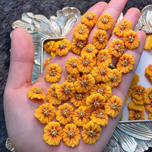 Hoa bột Nail,(24k/2 bông) hoa bột nổi, giá bán theo 1 cặp