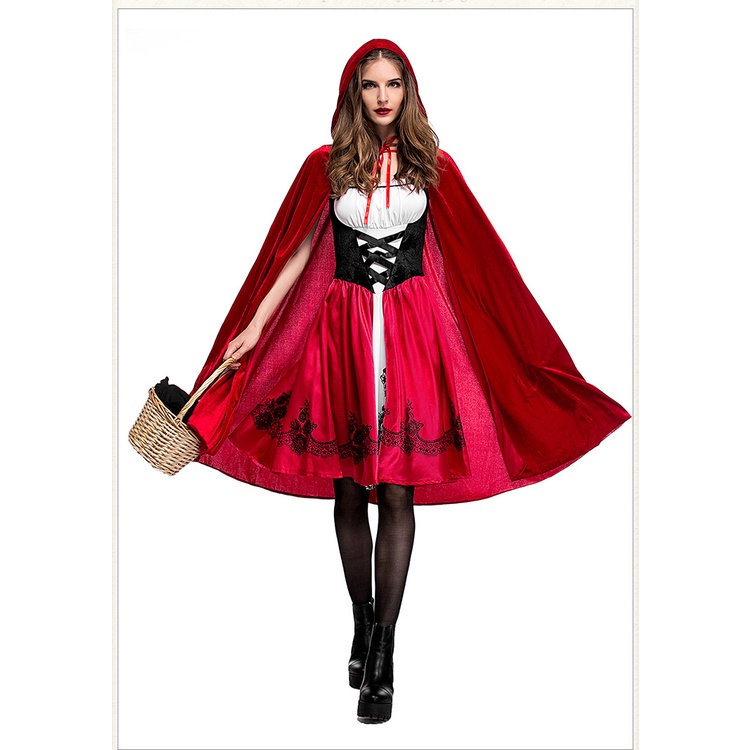 Bộ trang phục hóa trang cô bé quàng khăn đỏ dành cho hoá trang tiệc Halloween / Giáng sinh | BigBuy360 - bigbuy360.vn