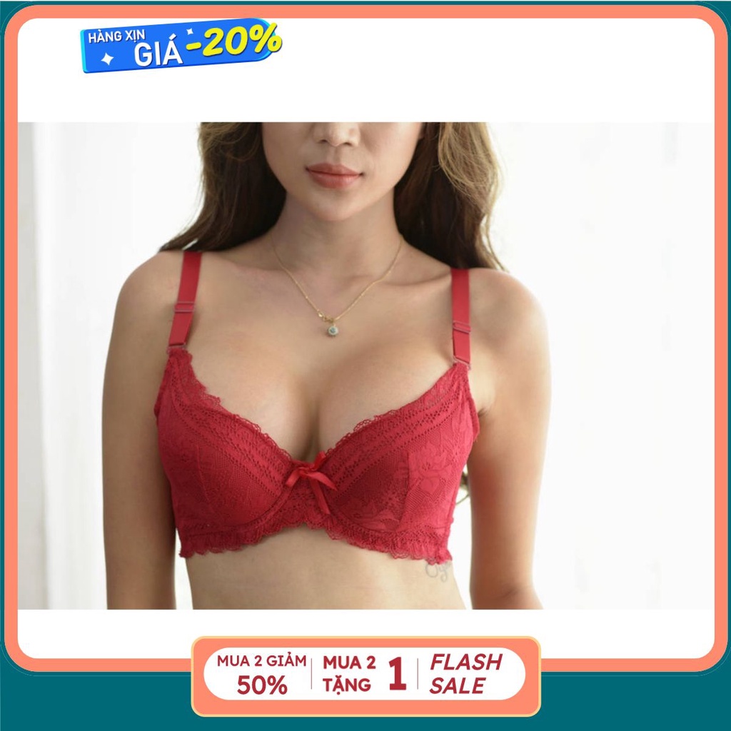 Áo Cúp Nguyên Ngực, Mút Dày Ren Tinh Tế E322 - Thương Hiệu Đồ Lót 12h