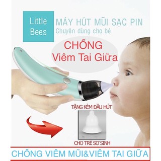 Máy hút mũi điện tử little bees đầu silicon siêu mềm cho bé
