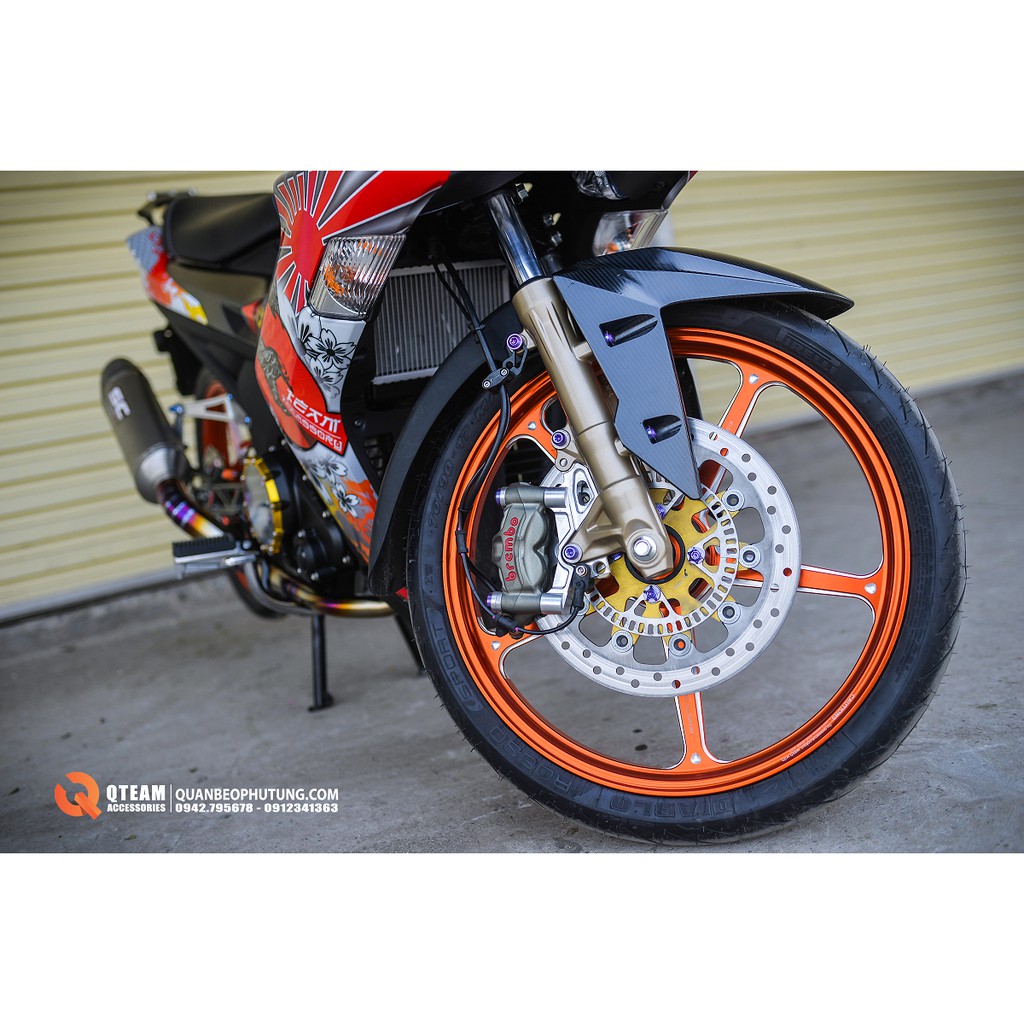 PAD PHANH YAMAHA R15V3/ MT15/ XSR155, Honda Winner / Exciter 150/155 đĩa trước zin heo BREMBO / Nissin 100mm đối xứng.