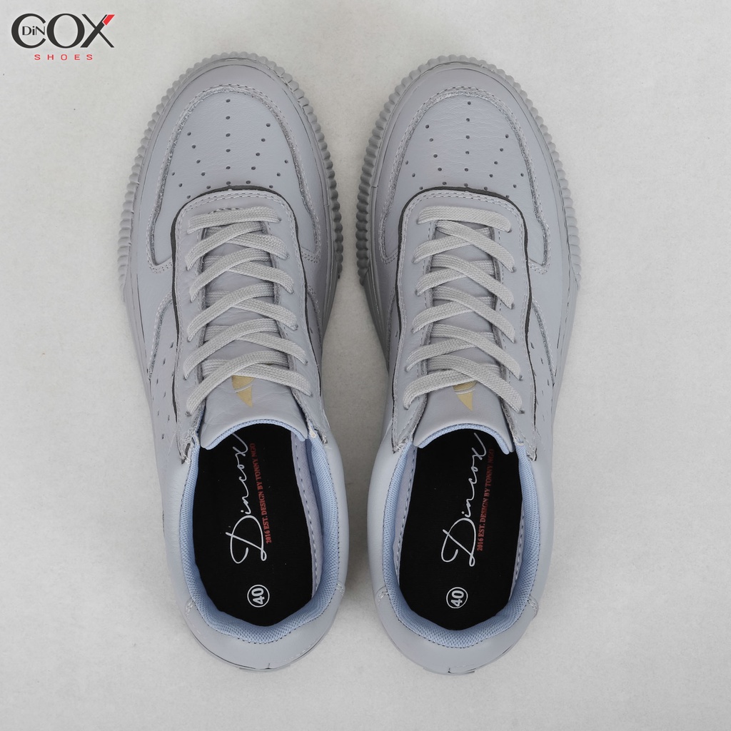 Giày Sneaker Nam Dincox/Coxshoes Chính Hãng Da Bò E03 Grey Sang Trọng Lịch lãm