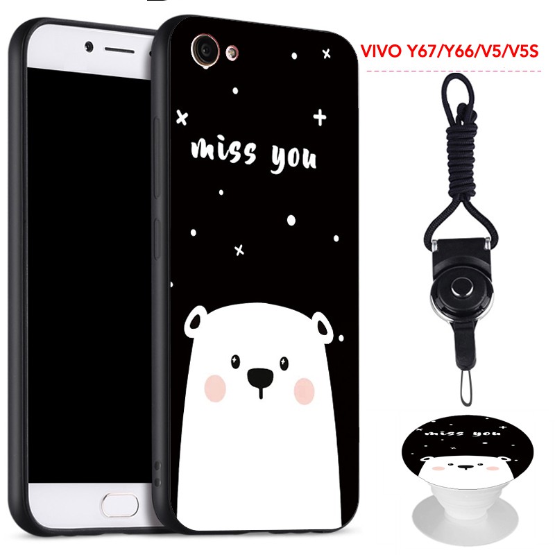 ốp điện thoại Họa Tiết Hoạt Hình Dễ Thương Cho Vivo V5 / V5S / Y66 / Y67 / 1601 / 1713 / 1612/V5 Lite 1609 | BigBuy360 - bigbuy360.vn