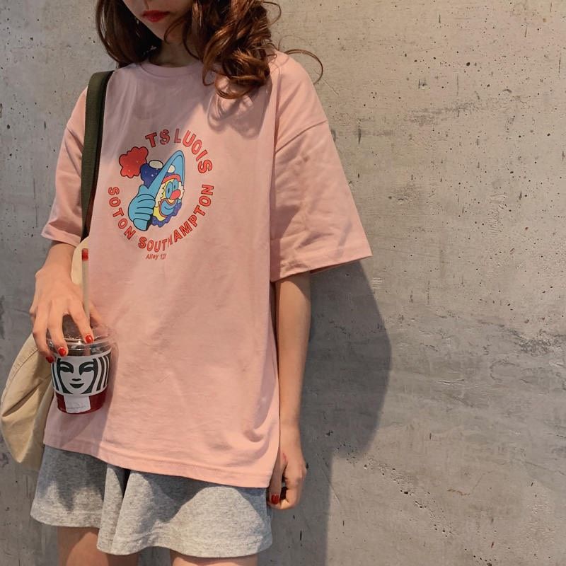 Áo thun tay lỡ unisex chú lun Ts Louis