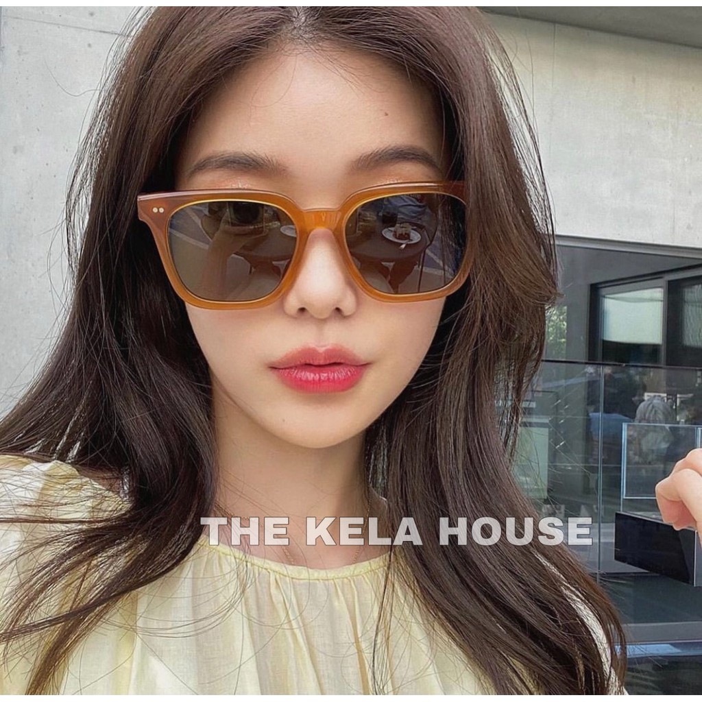 Kính Mát Kiếng Râm Đinh 2 Màu Hàn Quốc Nâu Đen Kemi Chồng Chói Chống Lóa Chống UV - Thay Được Mắt Cận Râm Đỏi MàU