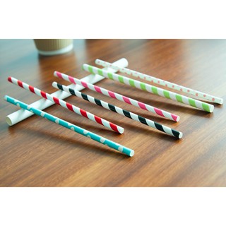 Ống hút Giấy Kleur - Ống hút phi 6*197mm (100 ống/gói)